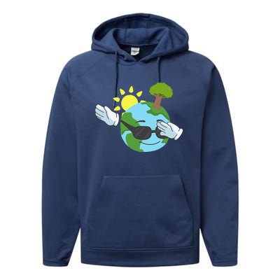 Cool Dabbing Earth Day For And Performance Fleece Hoodie