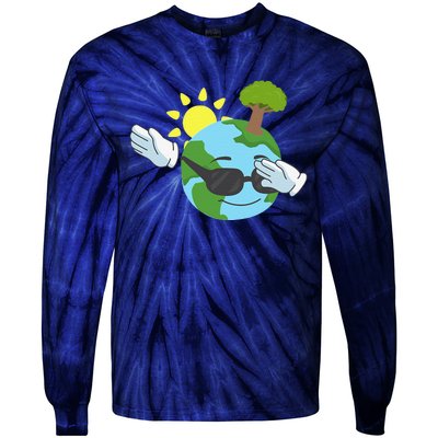 Cool Dabbing Earth Day For And Tie-Dye Long Sleeve Shirt