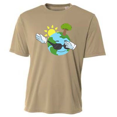 Cool Dabbing Earth Day For And Cooling Performance Crew T-Shirt