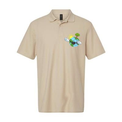 Cool Dabbing Earth Day For And Softstyle Adult Sport Polo