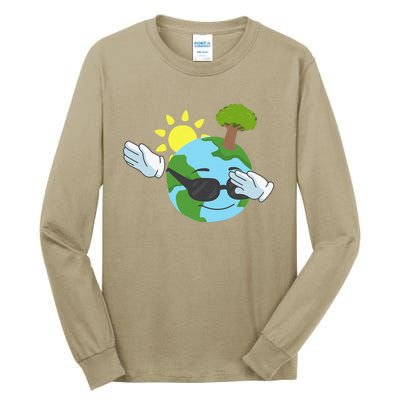 Cool Dabbing Earth Day For And Tall Long Sleeve T-Shirt