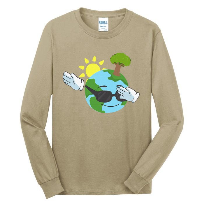 Cool Dabbing Earth Day For And Tall Long Sleeve T-Shirt