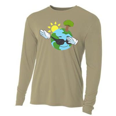 Cool Dabbing Earth Day For And Cooling Performance Long Sleeve Crew