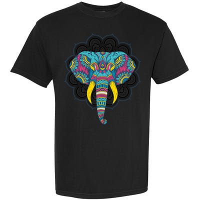 Colorful Dala Elephant For Yoga Meditation Gift Garment-Dyed Heavyweight T-Shirt
