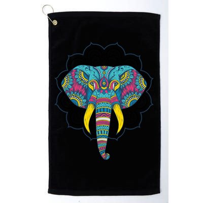 Colorful Dala Elephant For Yoga Meditation Gift Golf Towel