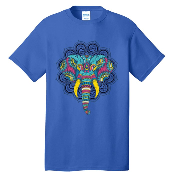 Colorful Dala Elephant For Yoga Meditation Gift Tall T-Shirt