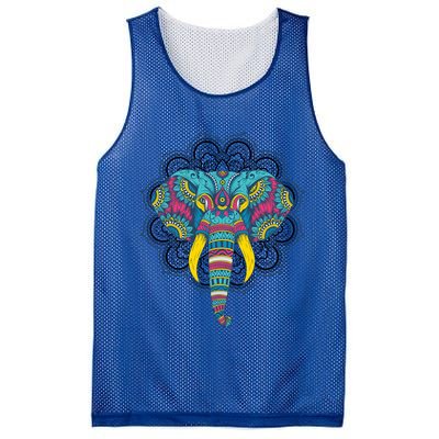 Colorful Dala Elephant For Yoga Meditation Gift Mesh Reversible Basketball Jersey Tank
