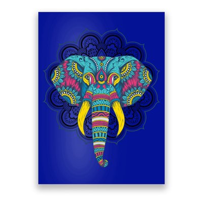 Colorful Dala Elephant For Yoga Meditation Gift Poster