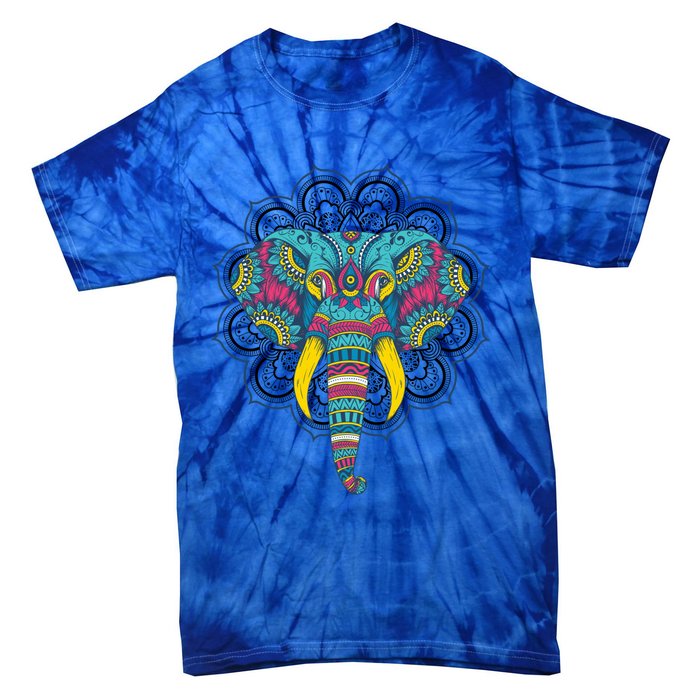 Colorful Dala Elephant For Yoga Meditation Gift Tie-Dye T-Shirt