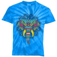 Colorful Dala Elephant For Yoga Meditation Gift Kids Tie-Dye T-Shirt