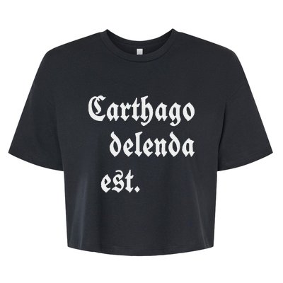 Carthago Delenda Est Bella+Canvas Jersey Crop Tee