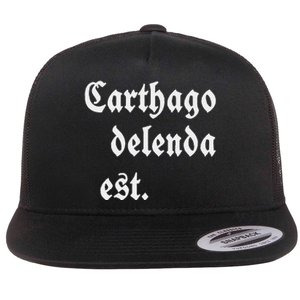 Carthago Delenda Est Flat Bill Trucker Hat