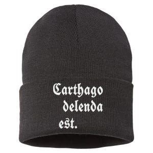 Carthago Delenda Est Sustainable Knit Beanie