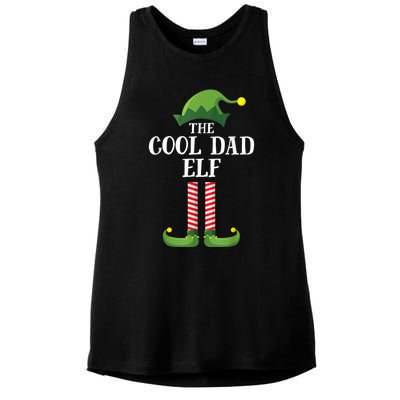 Cool Dad Elf Matching Family Group Christmas Party Ladies PosiCharge Tri-Blend Wicking Tank