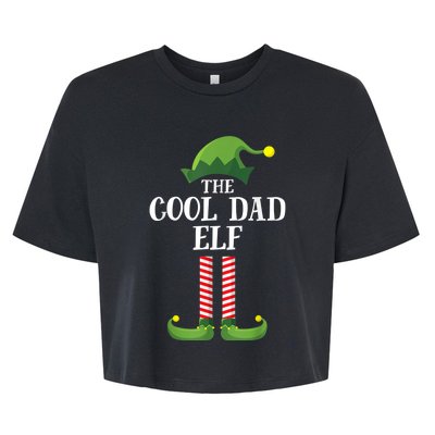 Cool Dad Elf Matching Family Group Christmas Party Bella+Canvas Jersey Crop Tee