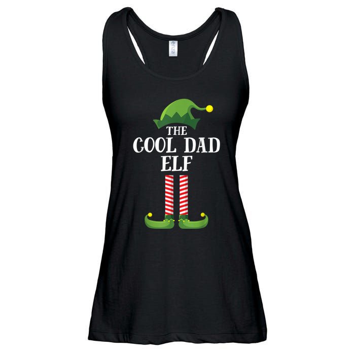 Cool Dad Elf Matching Family Group Christmas Party Ladies Essential Flowy Tank