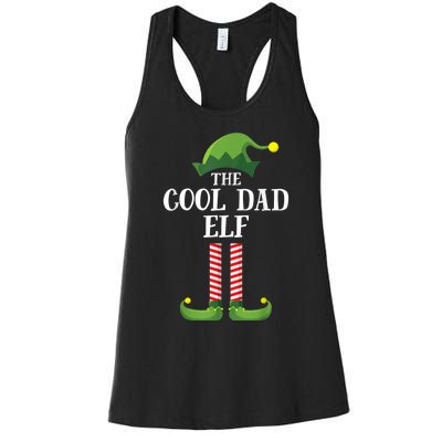 Cool Dad Elf Matching Family Group Christmas Party Women's Racerback Tank