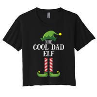 Cool Dad Elf Matching Family Group Christmas Party Women's Crop Top Tee