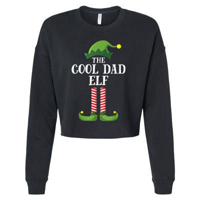 Cool Dad Elf Matching Family Group Christmas Party Cropped Pullover Crew