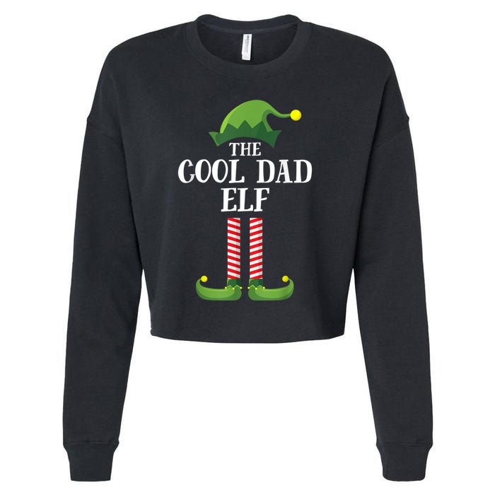 Cool Dad Elf Matching Family Group Christmas Party Cropped Pullover Crew