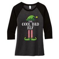 Cool Dad Elf Matching Family Group Christmas Party Women's Tri-Blend 3/4-Sleeve Raglan Shirt