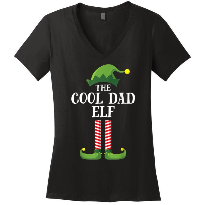 Cool Dad Elf Matching Family Group Christmas Party Women's V-Neck T-Shirt