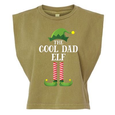 Cool Dad Elf Matching Family Group Christmas Party Garment-Dyed Women's Muscle Tee