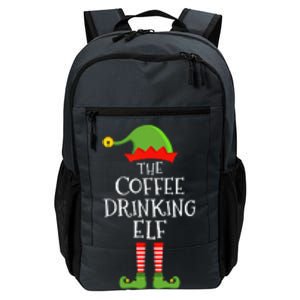 Coffee Drinking Elf Funny Christmas Matching Family Pajama Daily Commute Backpack