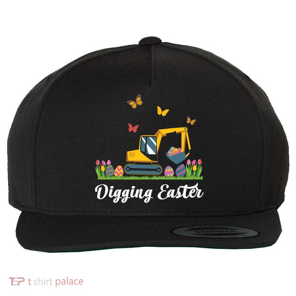 Cartruck Digging Easter Family Easter Day Gift Wool Snapback Cap