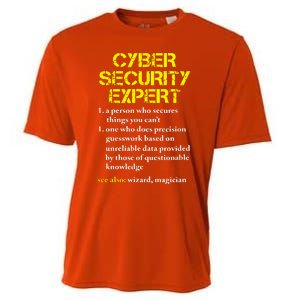 Cybersecurity Definition Expert Computer Engineer Cooling Performance Crew T-Shirt