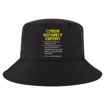 Cybersecurity Definition Expert Computer Engineer Cool Comfort Performance Bucket Hat