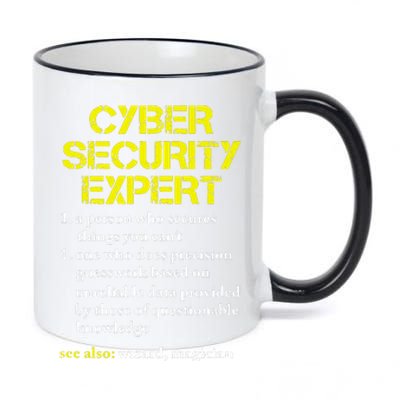 Cybersecurity Definition Expert Computer Engineer 11oz Black Color Changing Mug