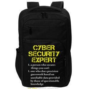 Cybersecurity Definition Expert Computer Engineer Impact Tech Backpack