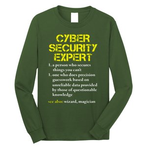 Cybersecurity Definition Expert Computer Engineer Long Sleeve Shirt