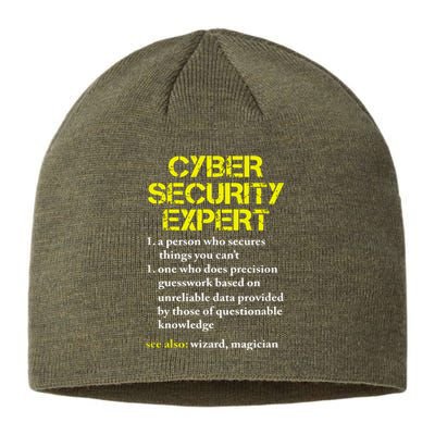 Cybersecurity Definition Expert Computer Engineer Sustainable Beanie