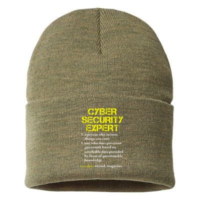 Cybersecurity Definition Expert Computer Engineer Sustainable Knit Beanie