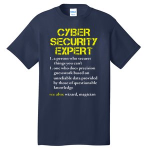 Cybersecurity Definition Expert Computer Engineer Tall T-Shirt