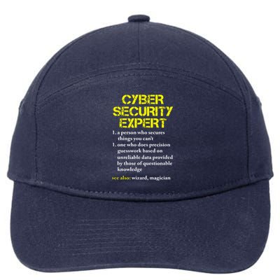 Cybersecurity Definition Expert Computer Engineer 7-Panel Snapback Hat