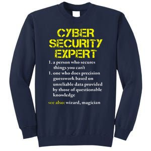 Cybersecurity Definition Expert Computer Engineer Tall Sweatshirt