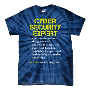 Cybersecurity Definition Expert Computer Engineer Tie-Dye T-Shirt