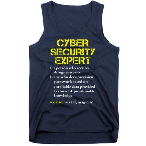 Cybersecurity Definition Expert Computer Engineer Tank Top