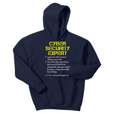 Cybersecurity Definition Expert Computer Engineer Kids Hoodie