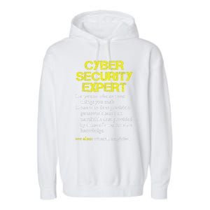 Cybersecurity Definition Expert Computer Engineer Garment-Dyed Fleece Hoodie