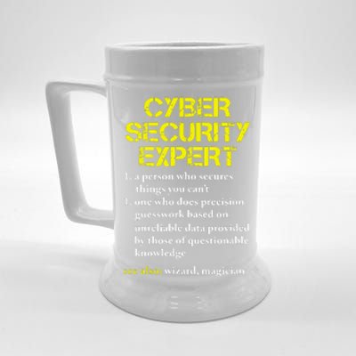 Cybersecurity Definition Expert Computer Engineer Beer Stein