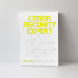 Cybersecurity Definition Expert Computer Engineer Canvas