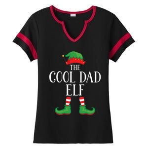 Cool Dad Elf Matching Group Xmas Funny Family Christmas Ladies Halftime Notch Neck Tee