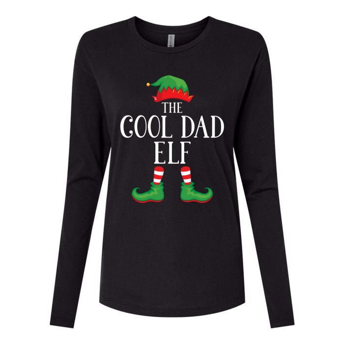 Cool Dad Elf Matching Group Xmas Funny Family Christmas Womens Cotton Relaxed Long Sleeve T-Shirt