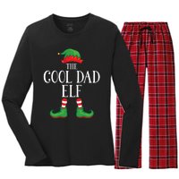 Cool Dad Elf Matching Group Xmas Funny Family Christmas Women's Long Sleeve Flannel Pajama Set 