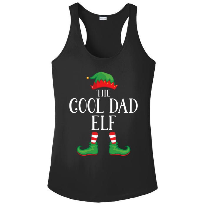 Cool Dad Elf Matching Group Xmas Funny Family Christmas Ladies PosiCharge Competitor Racerback Tank