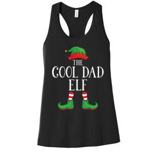 Cool Dad Elf Matching Group Xmas Funny Family Christmas Women's Racerback Tank